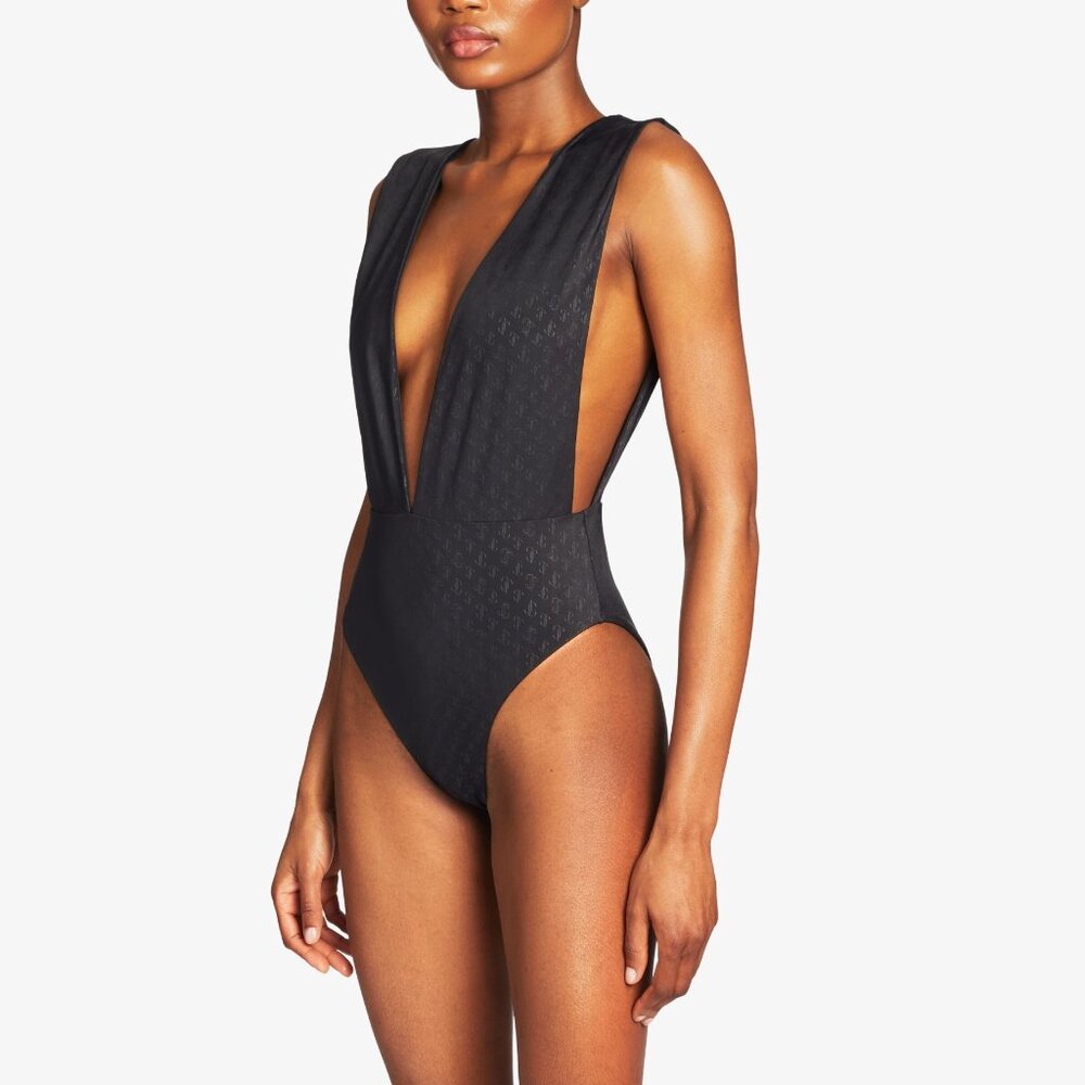 Jimmy Choo monogram all over one-piece Swinsuit